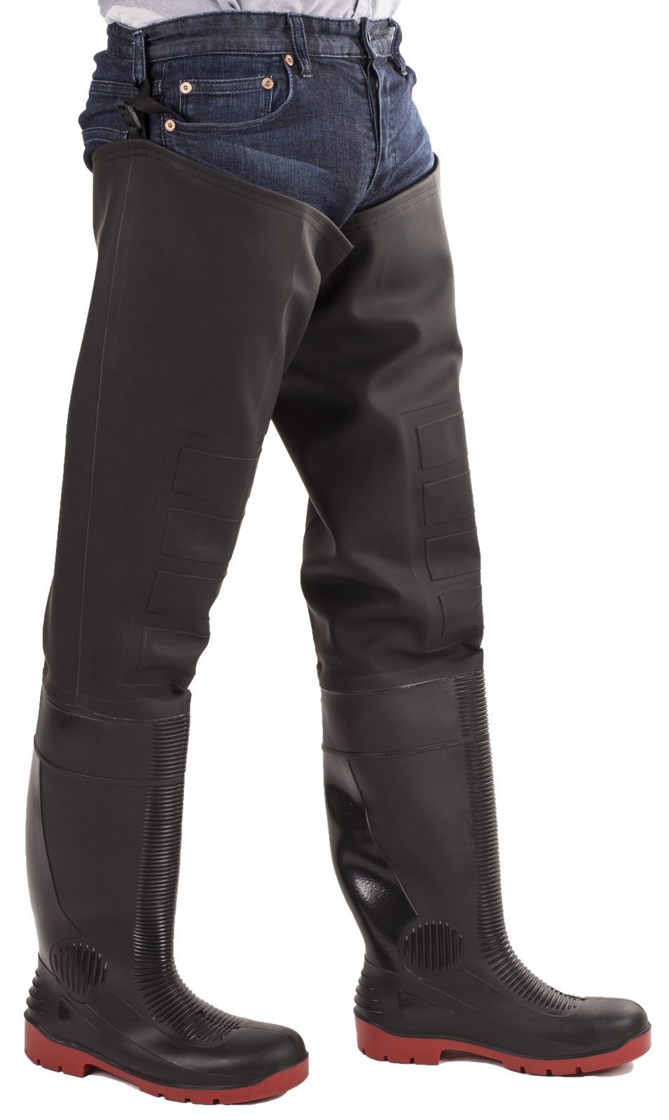 thigh high steel toe boots